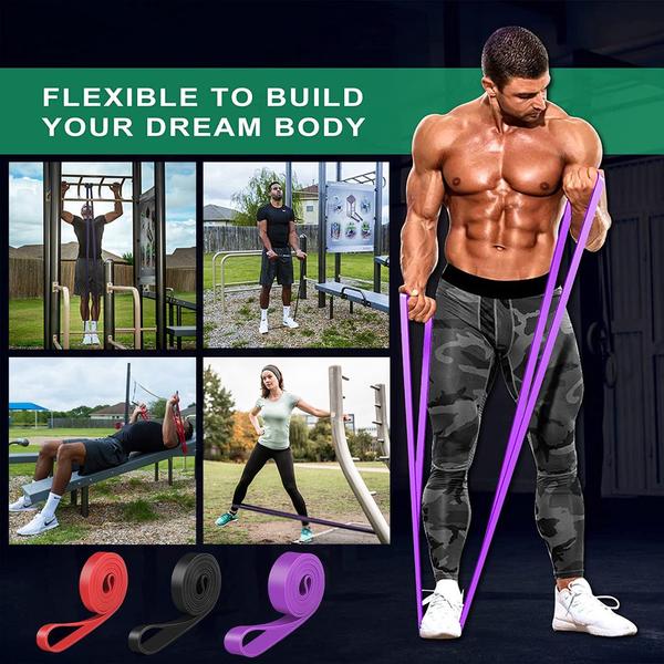 Elástico Extensor Kit 3 Bumbum Band Musculação Fitness Treino Em Casa Fortalecimento Musculação - New Hawaii Imagem de Elástico Extensor Kit 3 Bumbum Band Musculação Fitness Treino Em Casa Fortalecimento Musculação