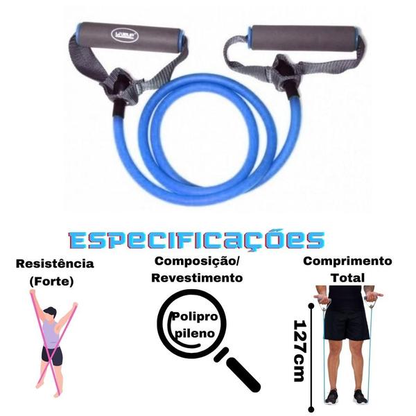 Imagem de Elástico Extensor Musculação Fitness Academia Forte Liveup C/Pegada