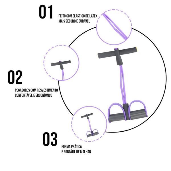 Imagem de Elástico Extensor Treinamento Multifuncional em Oito Resistência