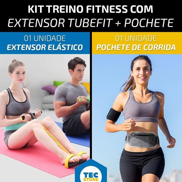 Imagem de Elástico para Exercícios + Pochete Corrida Celular Academia Saúde