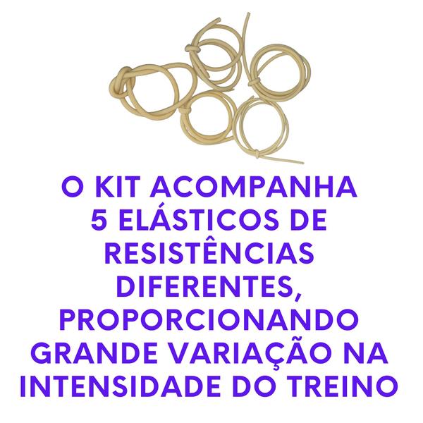 Imagem de Elastico Para Treino Exercicio Em Casa Super Band Kit Com 5 elásticos