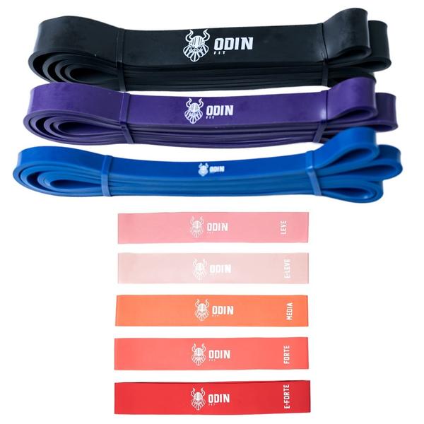 Elastico Treino Mini Band + Super Band Extensor Odin Fit Imagem de Elastico Treino Mini Band + Super Band Extensor Odin Fit
