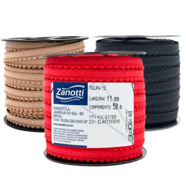 Elastico Tulipa Zanotti Nº12 11mm Rolo com 50 Metros - Zanotti Langerie Aur Imagem de Elastico Tulipa Zanotti Nº12 11mm Rolo com 50 Metros