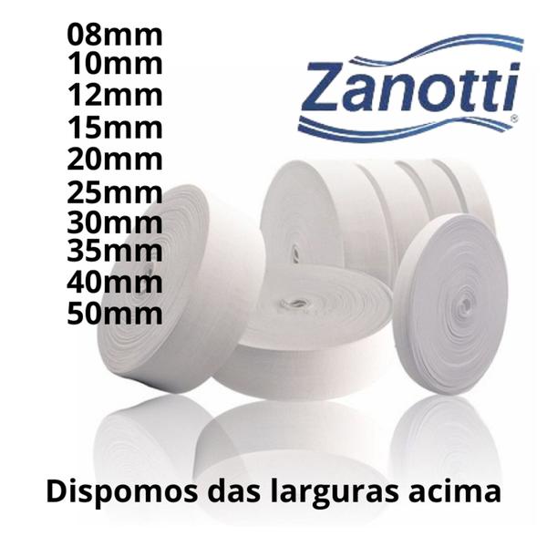 Imagem de Elástico Zanotti Savana 40 (39mm) Branco  C/ 25 metros