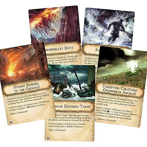 Imagem de Eldritch Horror Cities em Ruin Board Game EXPANSION   do Jogo misterioso Jogo de tabuleiro cooperativo para adultos e  familiar Idades a mais de 14 anos  1-8 Jogadores  Avg. Playtime 3 Horas  Feito por Fantasy Flight Games