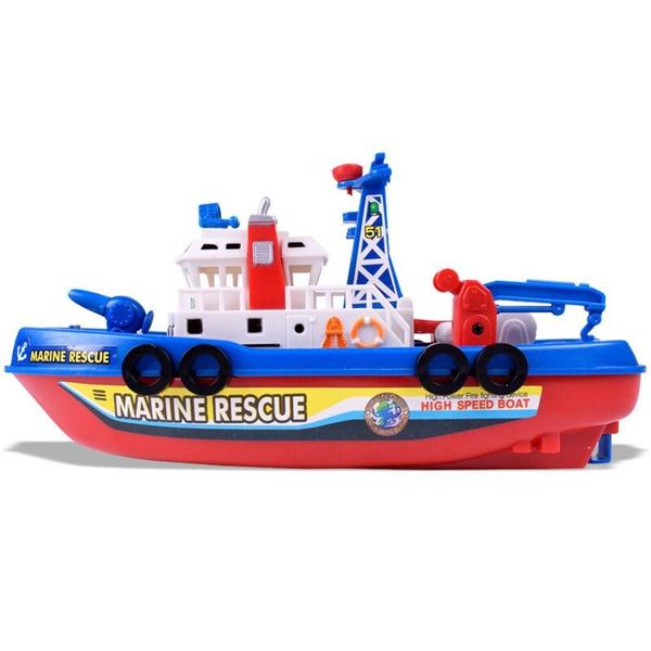 Imagem de Electric Music Glowing Boat Children Marine Rescue Toy