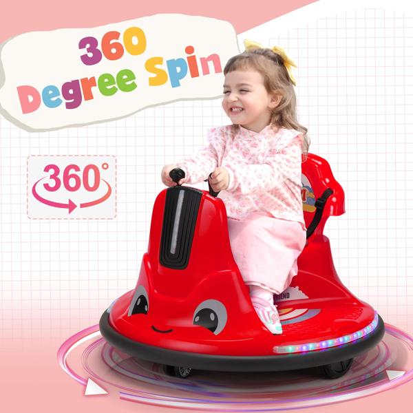 Imagem de Electric Ride On Bumper Car TOBBI Toddlers Snail Shape Red