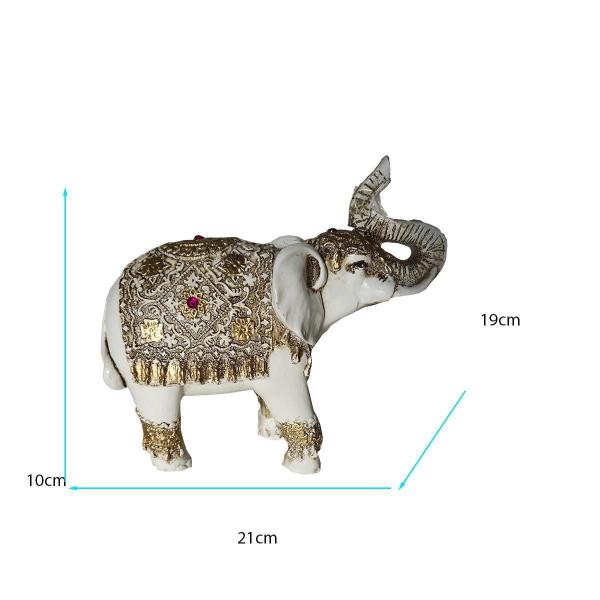 Imagem de Elefante Branco Decorativo 21Cm 14001