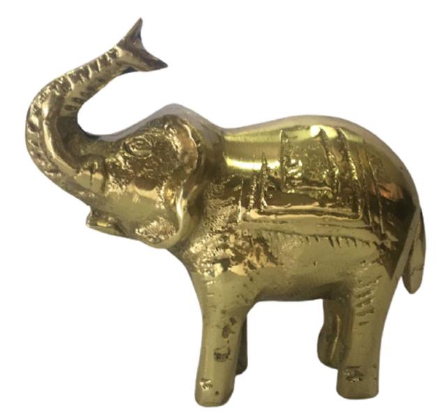 Imagem de Elefante Bronze Escultura Estatueta Decoração Místico África