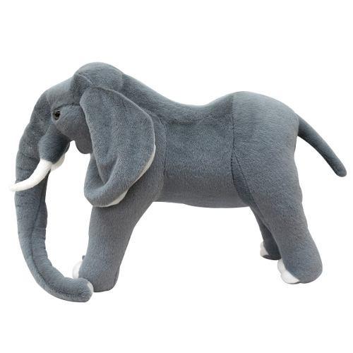 Imagem de Elefante Cinza De Pé Realista 58cm - Pelúcia