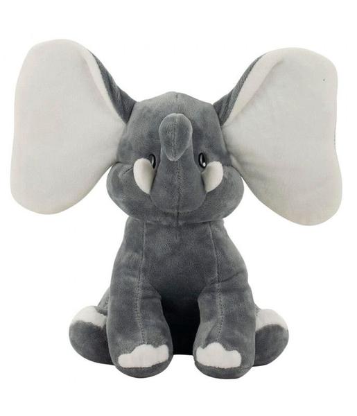 Imagem de Elefante Cinza Orelhas Grandes 34cm - Pelúcia