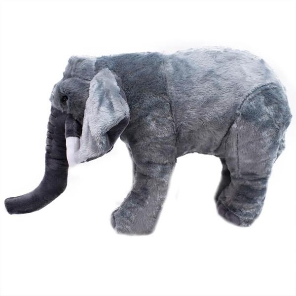 Imagem de Elefante Cinza Realista 22Cm - Pelúcia Enfeite