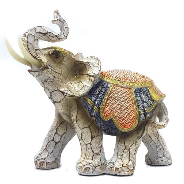 Imagem de Elefante Decorativo Em Resina Indiano Sabedoria Sorte 300