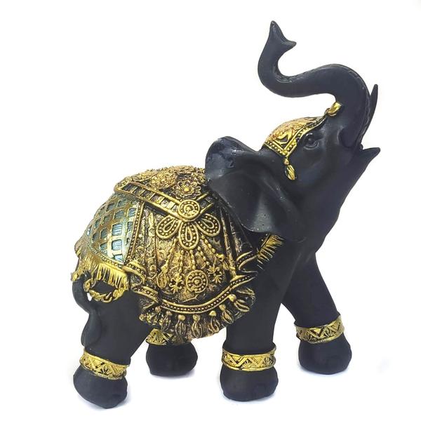 Imagem de Elefante Decorativo Em Resina Indiano Sabedoria Sorte A200