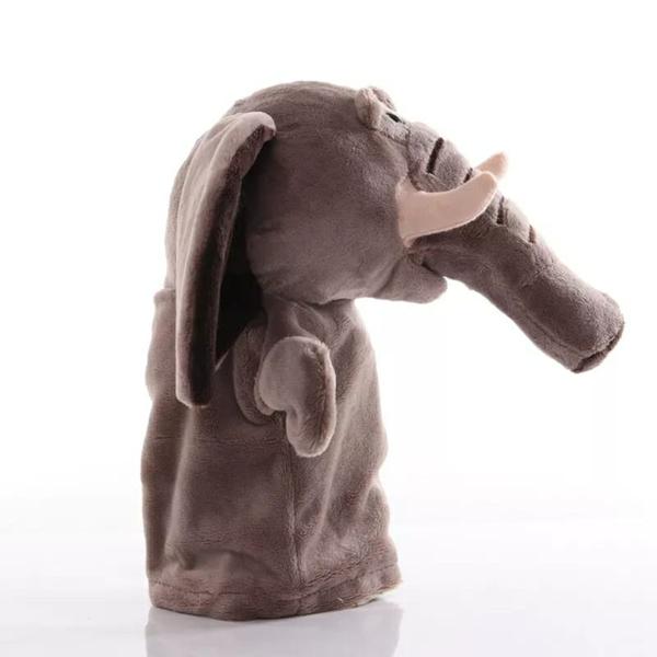 Imagem de Elefante Fantoche Boneco Pelúcia De Mão Teatro Animais 25cm