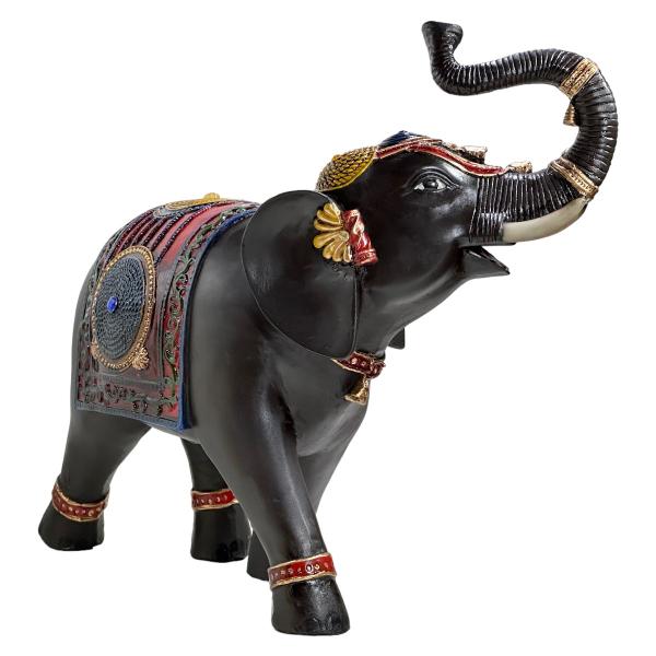 Imagem de Elefante Indiano Extra Decoração Sorte Riqueza Resina 36cm