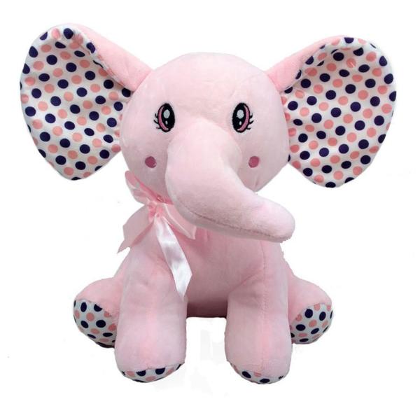 Imagem de Elefante Pelúcia Rosa 26 Cm Altura