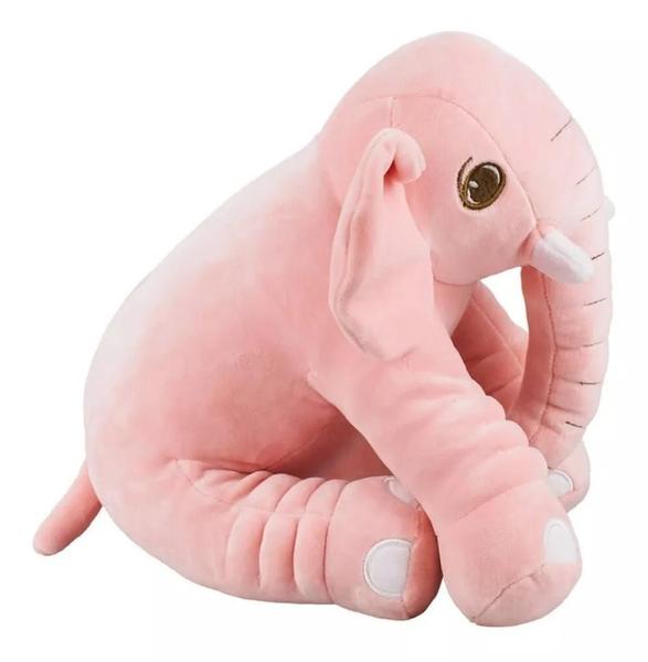 Imagem de Elefante Rosa Sentado 27cm - Pelúcia