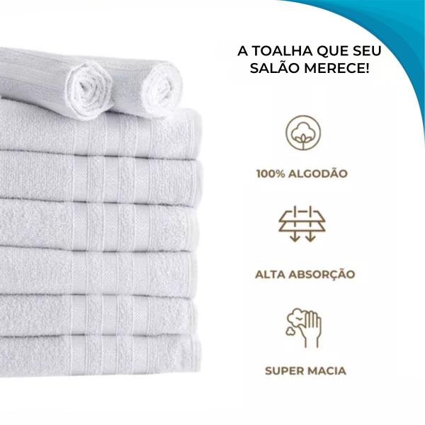 Imagem de Elegante Toalha de Rosto Branca Ideal Para Decorar Seu Banheiro Entrega Rápida