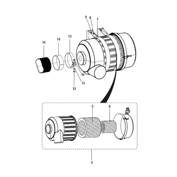 Elemento Filtro De Ar Secundário Veicular Para Compressor De Parafuso - 007.0550-0/At - SCHULZ Imagem de Elemento Filtro De Ar Secundário Veicular Para Compressor De Parafuso - 007.0550-0/At