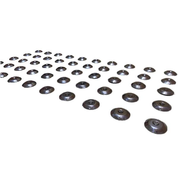 Elemento tátil inox alerta parafusado liso - LAGGE ACESSIBILIDADE Imagem de Elemento tátil inox alerta parafusado liso