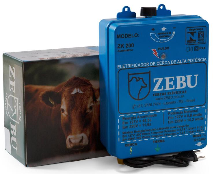 Imagem de Eletrificador De Cerca Rural Super Potente 200km Zebu Zk200