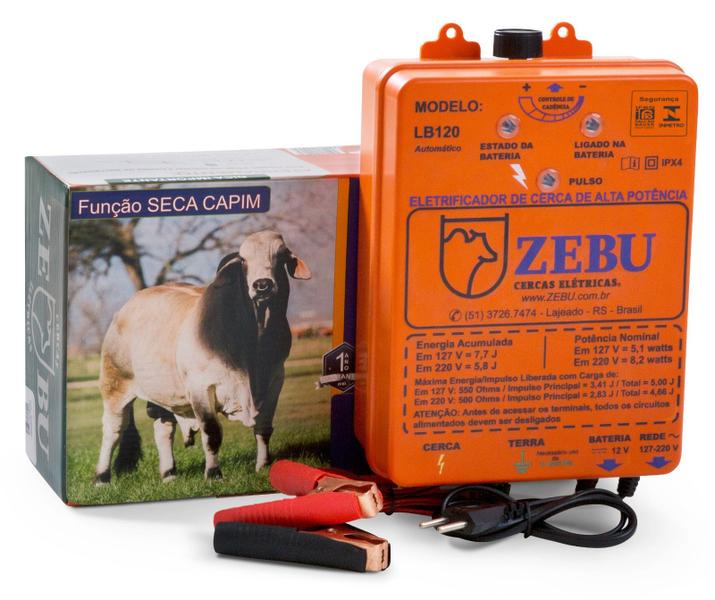 Imagem de Eletrificador de cerca Zebu LB120 Luz e Bateria