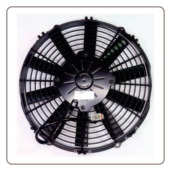 Imagem de Eletro Ventilador SPAL Axial Perfil Baixo 12V 11" Soprante VA09-AP50/C-27S