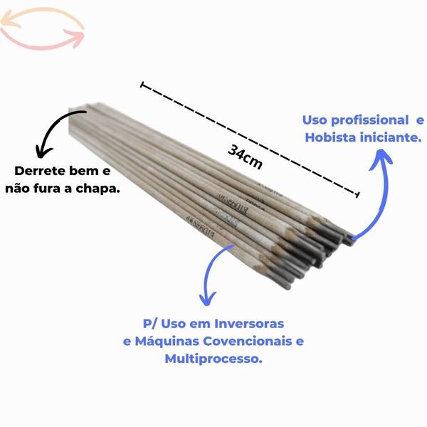 Imagem de Eletrodo 6013 2.5mm  Revestido Para Solda Serralheiro Cifarelli 1KG