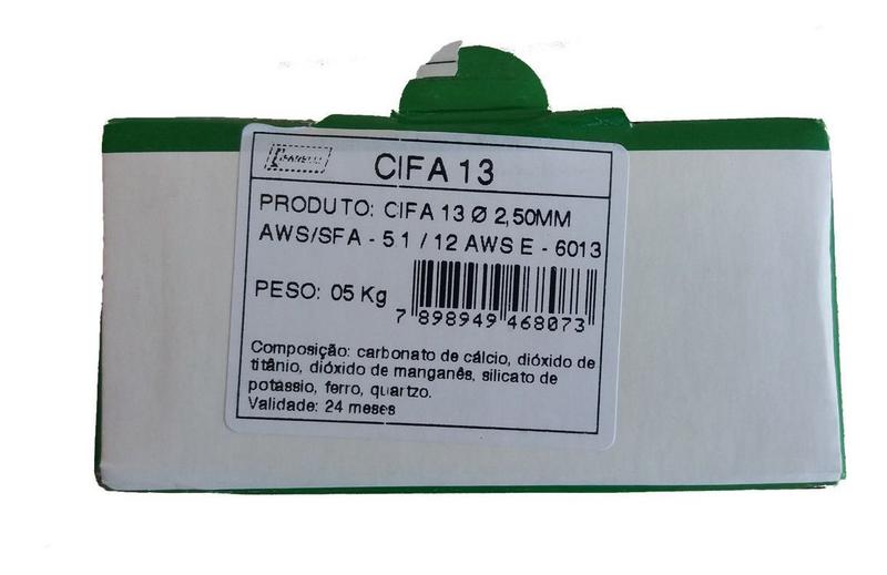 Imagem de Eletrodo 6013 2.5mm  Revestido Para Solda Serralheiro Cifarelli 1KG