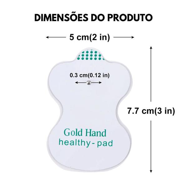 Imagem de Eletrodo Pads Adesivo Tens Fisioterapia Massagens