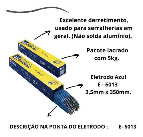 Imagem de Eletrodo revestido 3,25mm serralheiro 5 kg gerdau - eg 6013