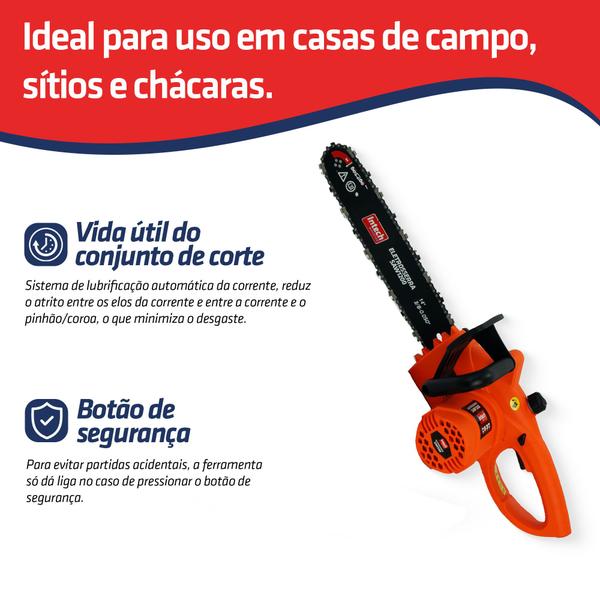 Imagem de Eletrosserra Elétrica Motoserra 14 Pol 1200w Saw1200 Intech Machine - 220V