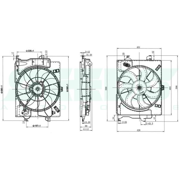 Imagem de Eletroventilador Completo Hyundai Veloster HB20 1.6 25380-1R