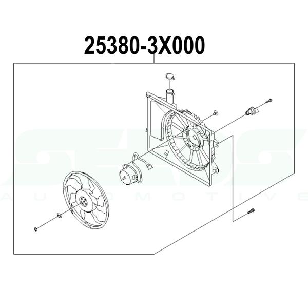 Imagem de Eletroventilador Hyundai Creta Elantra Hb20 i30 253803X000