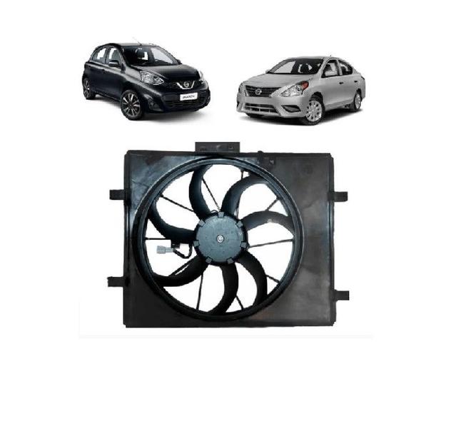 Imagem de Eletroventilador, nissan march, versa, 1.0 1.6, 2014 em diante, com defletor mq0858