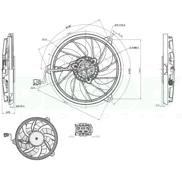 Imagem de Eletroventilador Peugeot 206 207 1.4 1.6 Flex 1253C9 125392