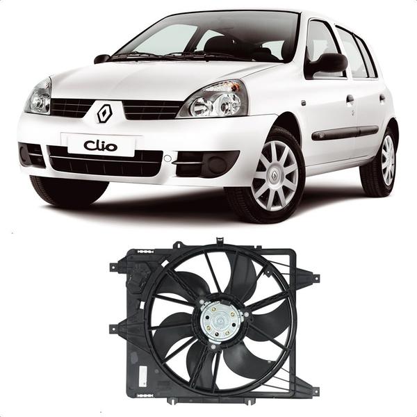 Imagem de Eletroventilador renault clio 1.0/1.6 1996 em diante logan 1.6 sandero 1.0/1.6 2007 em diante com defletor magneti marelli