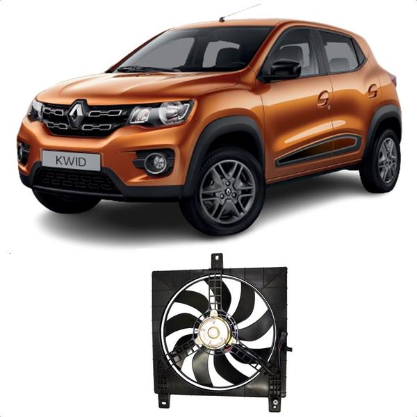 Imagem de Eletroventilador Renault Kwid 1.0 12v 2017 em Diante  Com Defletor Magneti Marelli