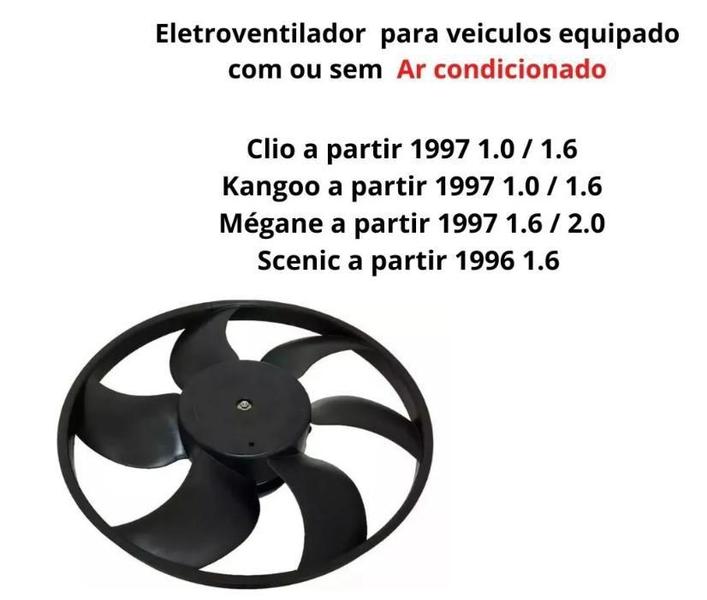 Imagem de Eletroventilador Ventoinha Renault Kango Clio Megane Com Ar