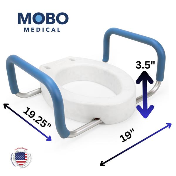 Elevador de assento sanitário CART SAFE Heavy Duty 3,5" Elevador 300 libras Imagem de Elevador de assento sanitário CART SAFE Heavy Duty 3,5" Elevador 300 libras