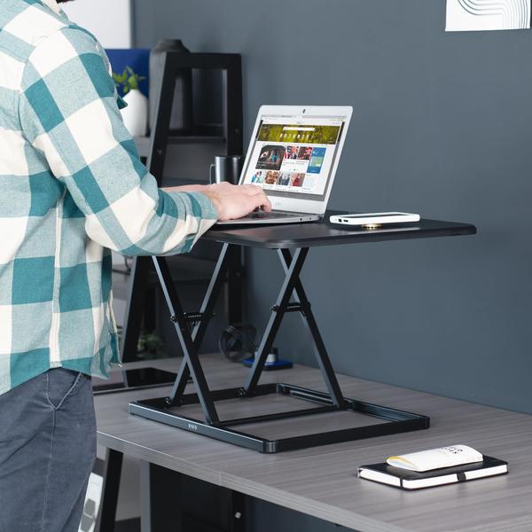 Imagem de Elevador de mesa de pé VIVO Ultra-Slim 81 cm preto DESK-V032J