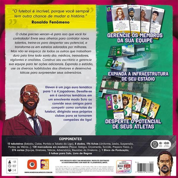 Eleven: Um Jogo de Gerenciamento de Futebol Jogo de Tabuleiro Pt Br - Galapagos Imagem de Eleven: Um Jogo de Gerenciamento de Futebol Jogo de Tabuleiro Pt Br