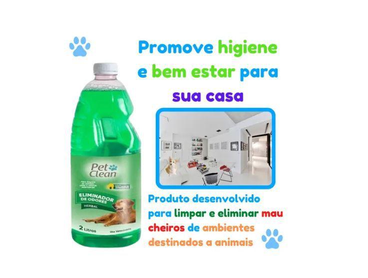 Imagem de Elimina Odor Ambiente 2L PetClean Cachorro Gato Cães Pet