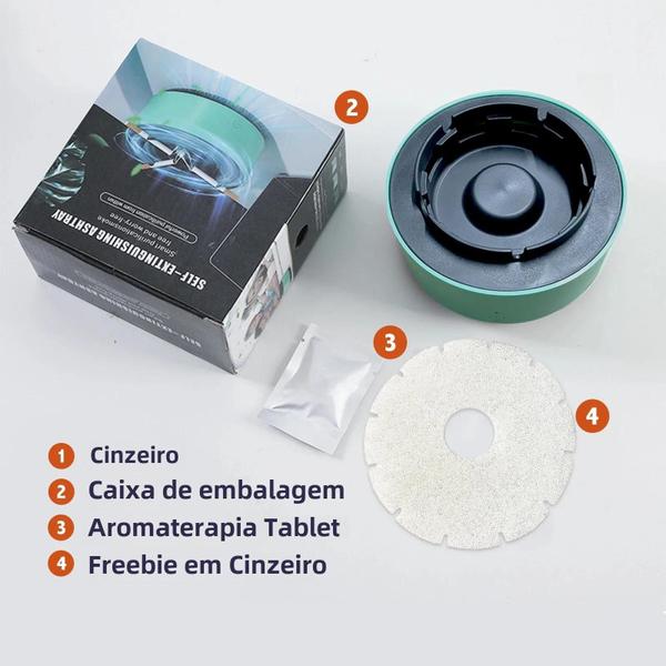 Imagem de Eliminador de Odor de Fumaça e Purificador de Ar - Cinzeiro Inteligente com Remoção Instantânea