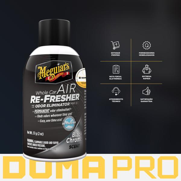 Imagem de Eliminador Odores Automotivo - Air Re-Fresher Black Chrome 57g - Meguiar's 