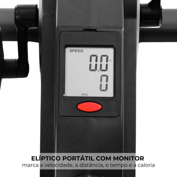 Elíptico Magnético Portátil Caminhada Inércia 2.5 kg 8 Cargas com Monitor Preto Importway Iwf007 Imagem de Elíptico Magnético Portátil Caminhada Inércia 2.5 kg 8 Cargas com Monitor Preto Importway Iwf007