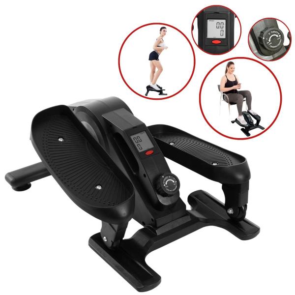 Imagem de Elíptico Magnético Portátil Caminhada Inércia 2.5 kg 8 Cargas com Monitor Preto Importway Iwf007