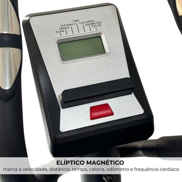 Imagem de Elíptico Magnético Semi Profissional Caminhada Inércia 3 kg 8 Cargas com Monitor Importway Iwf002