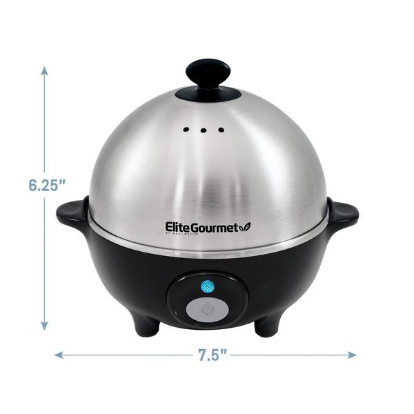 Imagem de Elite Gourmet EGC-508 Cozedor de Ovos Elétrico 2.1Qt Inox 1000W